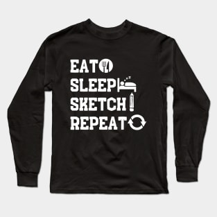 Eat Slee Sketch Repeat Long Sleeve T-Shirt